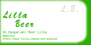 lilla beer business card